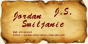 Jordan Smiljanić vizit kartica